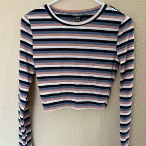 SHEIN Multicolor Striped Long Sleeve Top